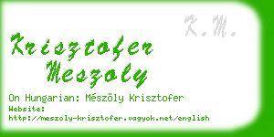 krisztofer meszoly business card